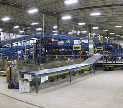 Industrial building full of equipment