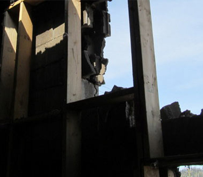Damaged structure